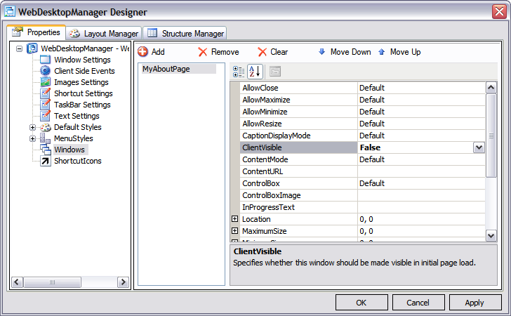 ClientVisible property