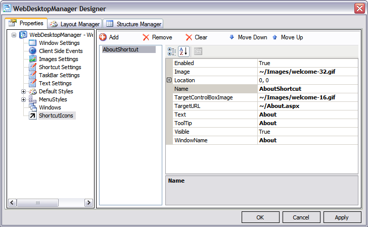 Configure ShortcutIcon